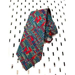 Vintage men's tie Greek print Metropolitan Museum of Art. 100% silk made in USA